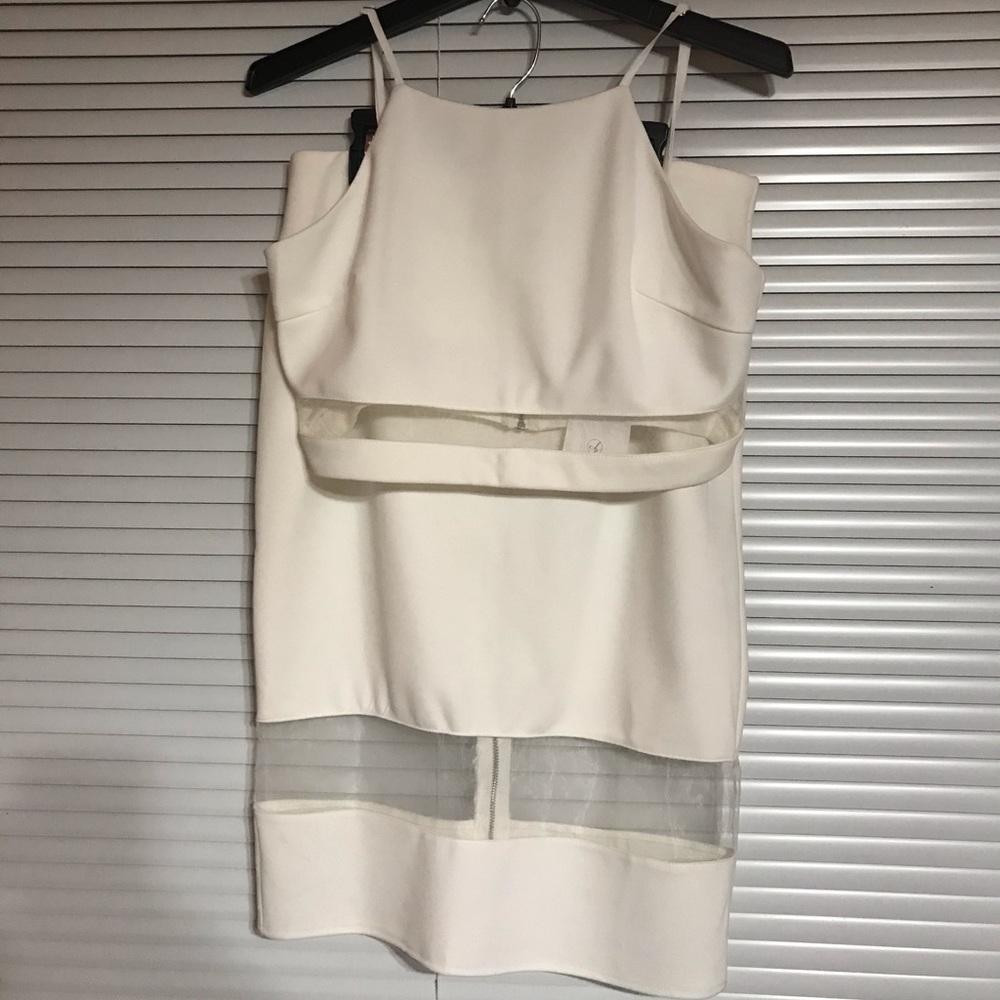 NWT White body con style two-piece set